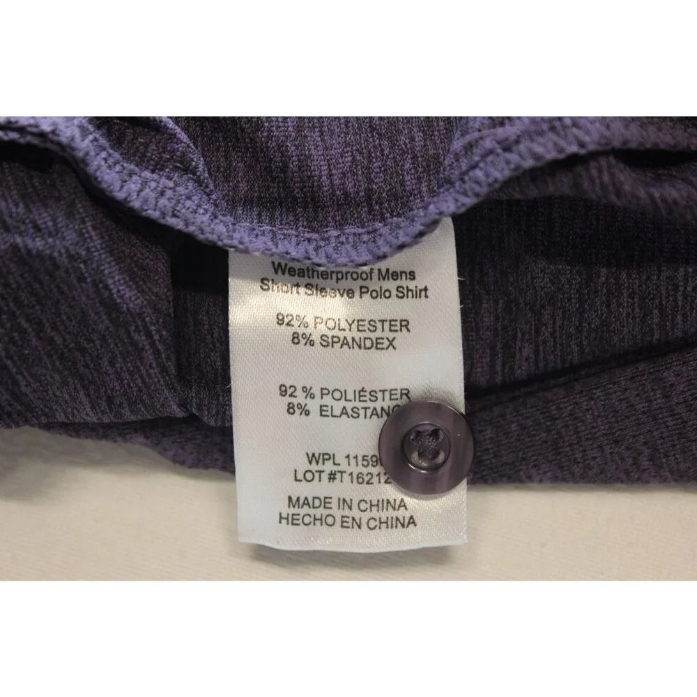 Weatherproof men's 32‎ Degrees Cool heather purple short sleeve polo shirt